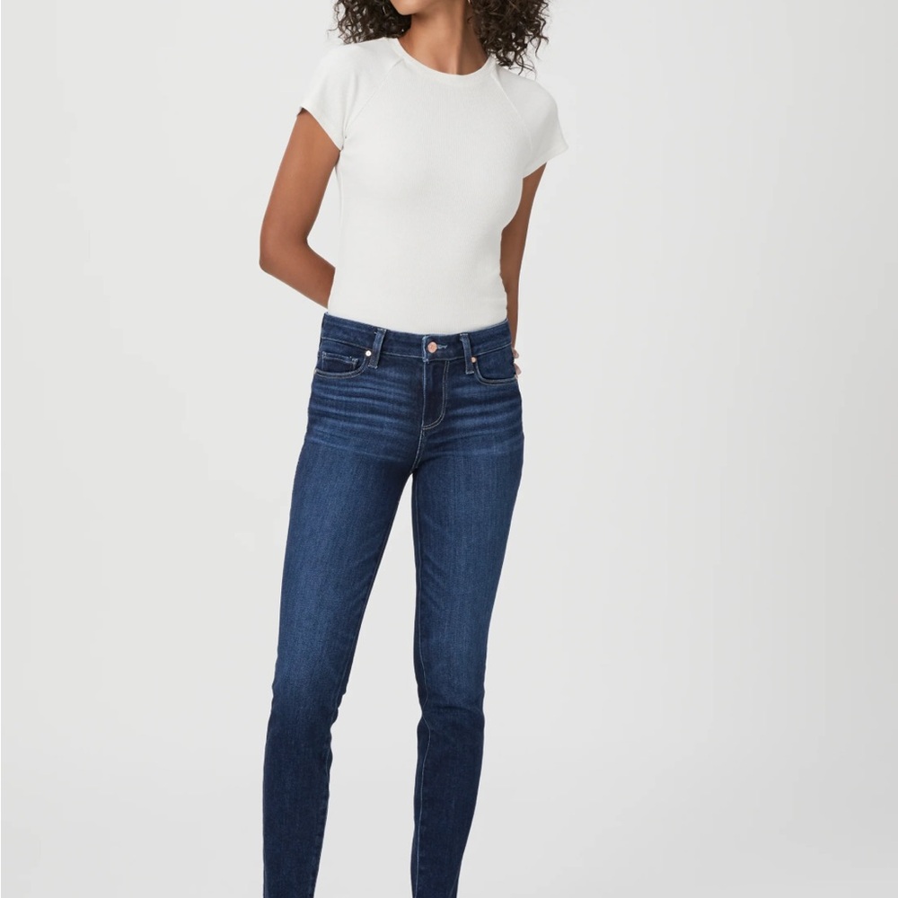 Dark Blue Women's Paige Verdugo Ankle Jeans